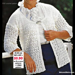 RETIREMENT-SALE***  Plus Size Crochet Cardigan Pattern PDF – Boho Jacket– Easy Vintage Layer