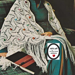 RETIREMENT-SALE*  Crochet Lace Shawl Pattern - Triangle Wrap Wedding Scarf Lightweight Bridal Summer PDF