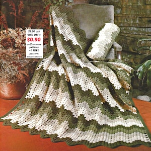 RETIREMENT-SALE*** Crochet Blanket Pattern Easy Chunky Afghan Lapghan Vintage Throw Beginner PDF Tutorial