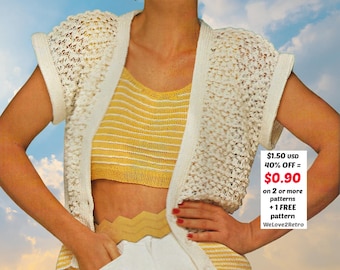 RETIREMENT-SALE***  Summer Halter Top Knitting Pattern PDF – Knit Vest
