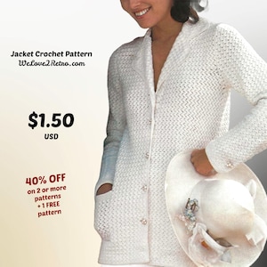1198 Women Jacket Crochet Pattern, crochet coat idea, crochet jacket pattern, crochet jacket idea, crochet for women, jacket crochet pattern