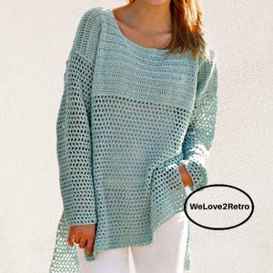 RETIREMENT-SALE* Crochet Summer Top Pattern • Sun Shirt • Vintage Beachwear Tank PDF