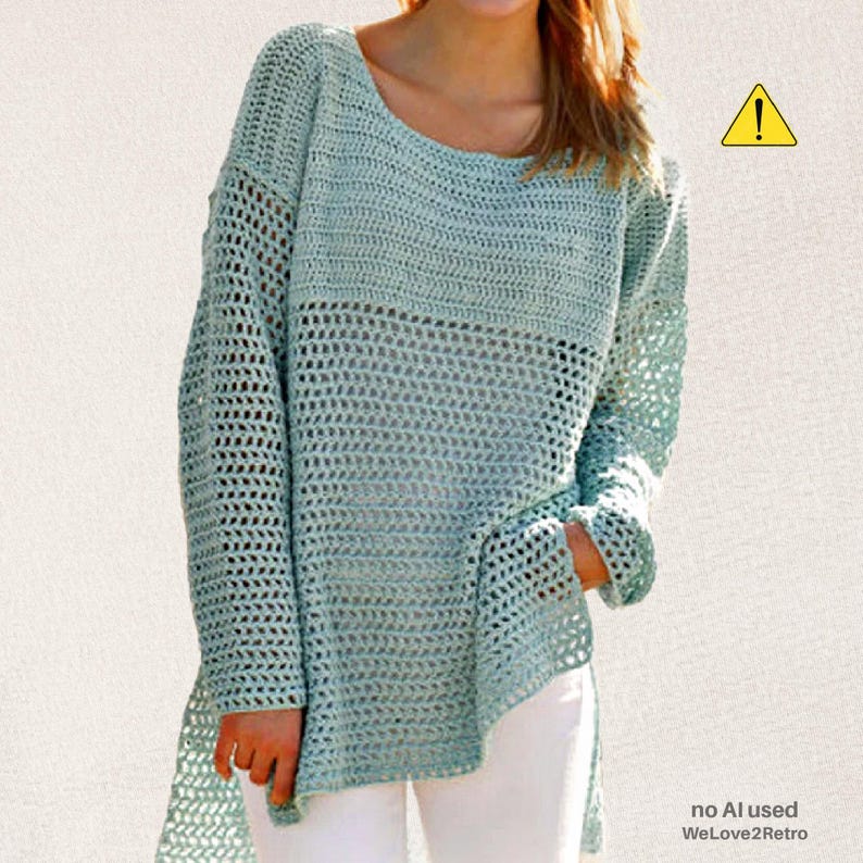RETIREMENT-SALE* Crochet Summer Top Pattern • Sun Shirt • Vintage Beachwear Tank PDF image 1