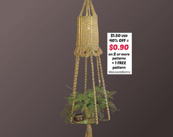 RUHEHEIM-SALE ** Boho Makramee Muster PDF - Lampe Pflanzenhänger & Wandbehang Wohnkultur