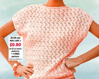 RETIREMENT-SALE* Summer Cotton Top Knitting Pattern PDF