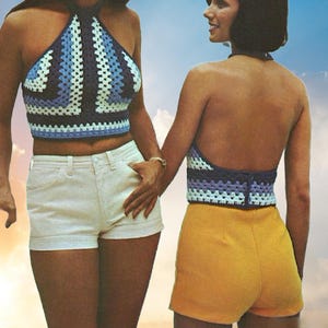 Crochet Bikini Top Pattern - Halter Bralette Boho Festival Crop Beginner Summer Beachwear PDF