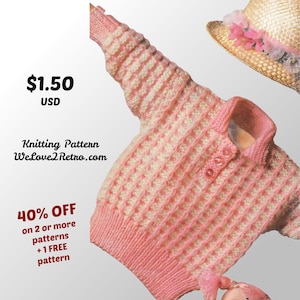 729 Cozy Baby Sweater Knitting Pattern – Easy Knit Baby Pullover PDF for Newborn & Toddler, Knit Baby Jumper, Hand Knit Baby Clothes