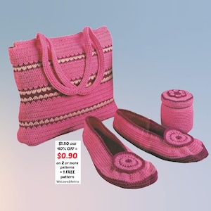 RETIREMENT-SALE***  Easy Crochet Tote Bag Pattern Boho Market Bag Beginner PDF Slippers Tutorial