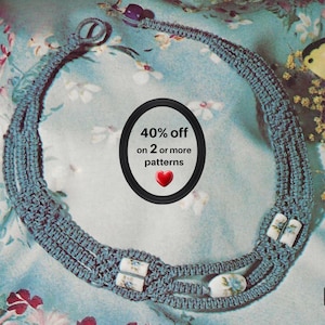 RETIREMENT-SALE*  Macrame Necklace Pattern - Boho Choker Pendant  Vintage Knot Jewelry PDF