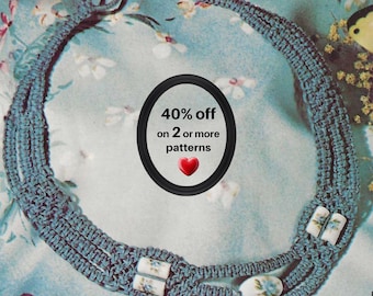RETIREMENT-SALE*  Macrame Necklace Pattern - Boho Choker Pendant  Vintage Knot Jewelry PDF