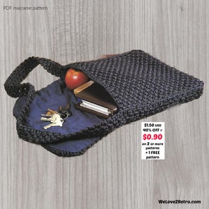RETIREMENT-SALE***  Boho Macrame Purse Pattern PDF – Easy Festival Handbag, Vintage Crossbody Bag