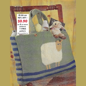 RETIREMENT-SALE***  Knit Market Bag Pattern PDF – Reusable Grocery Tote, Easy Everyday Purse