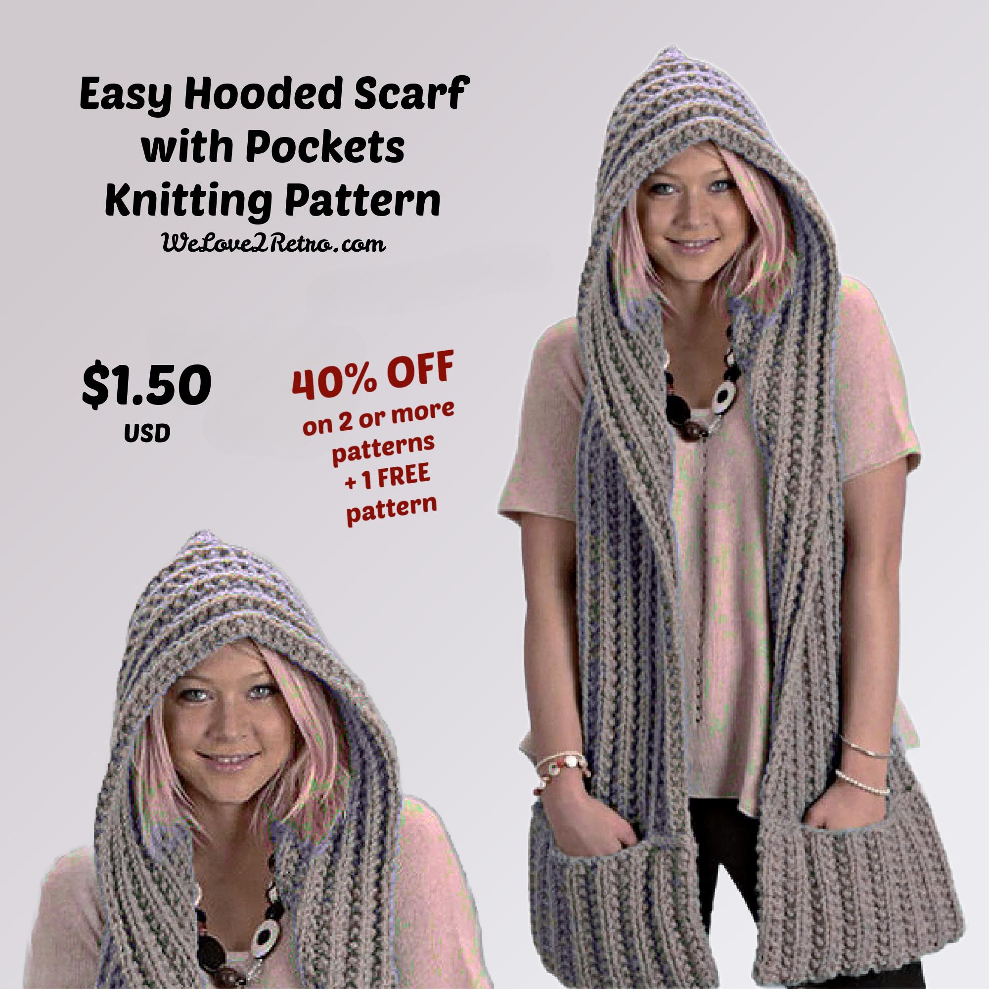 Easy Crochet Boho Beaded Pocket Scarf Crochet Pattern Pocket Scarf