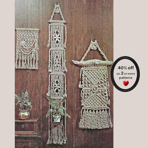 RETIREMENT-SALE*  Boho Macrame Wall Hanging Pattern - Home Decor Craft Vintage PDF