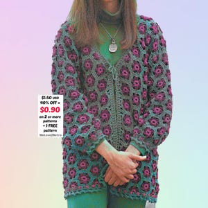 RETIREMENT-SALE***  Granny Square Cardigan Crochet Pattern PDF – Easy Boho Patchwork Jacket, Sweater Coat