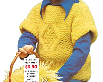 Modello per maglione da bambina a maglia – Maglione comodo per bambina in formato PDF