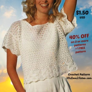 Crochet Sun Top Pattern PDF – Easy Cotton Summer Top, Boho Beach Tank, Beginner-Friendly Festival Shirt, Instant Digital Download - 943