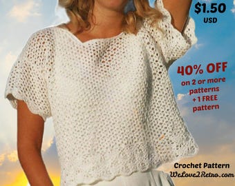 Easy Crochet Summer Top Pattern: Vintage Boho Sun Top (PDF Download)