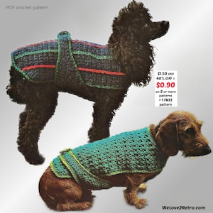 RETIREMENT-SALE***  Crochet Dog Sweater Pattern – Pet Coat, Cozy Handmade Winter Jumper, Small Dog