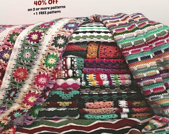 Scrap Yarn Afghan Crochet Pattern PDF – Easy Lapghan Blanket for All Skill Levels, Stash Buster Project, Cozy Eco-Friendly Crochet Idea- 785