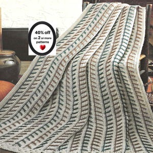 RETIREMENT-SALE*  Vintage Crochet Blanket Pattern • Heirloom Afghan - Easy Throw PDF Design