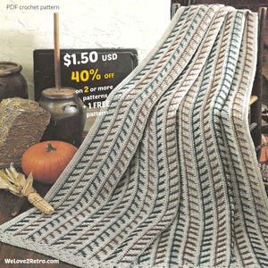Easy Crochet Afghan Pattern PDF – Vintage Lapghan Throw, Beginner Heirloom Blanket Tutorial