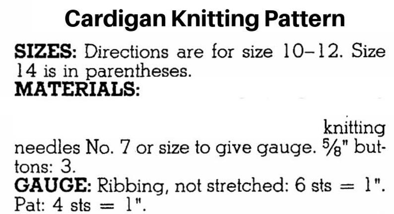 RETIRING-SOON Vintage Knit Cardigan Pattern PDF • Retro Openwork Jacket ...