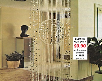 Macrame Room Divider Pattern PDF – Boho Curtain – Wall Hanging