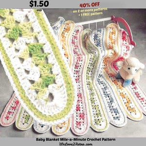 1122 Mile-a-Minute Baby Blanket Crochet Pattern, Crochet Baby Blanket Pattern, Easy, Beginner, Handmade, Afghan, Quick, Digital, Printable