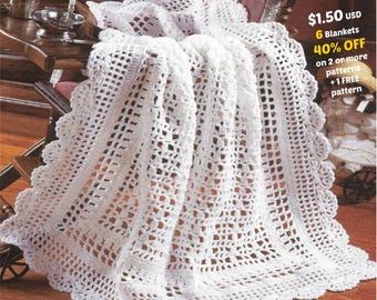 Crochet Baby Blanket Pattern PDF – Easy Lacy Afghan for Beginners, Cozy Lap Blanket, Handmade Baby Shower Gift, Instant Download - 841