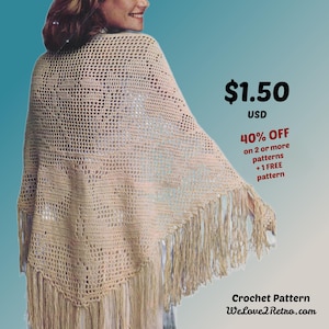 140 - Filet Shawl PDF, Crochet Shawl DIY, Easy Filet Shawl, Lace Shawl Pattern, Filet Wrap Pdf, Shawl Crochet Pdf, Crochet Wrap PDF