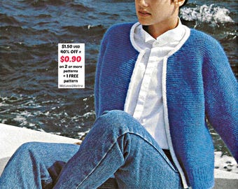 Knit Cardigan Pattern PDF • Oversized Boho Jacket • Cozy Layering Design