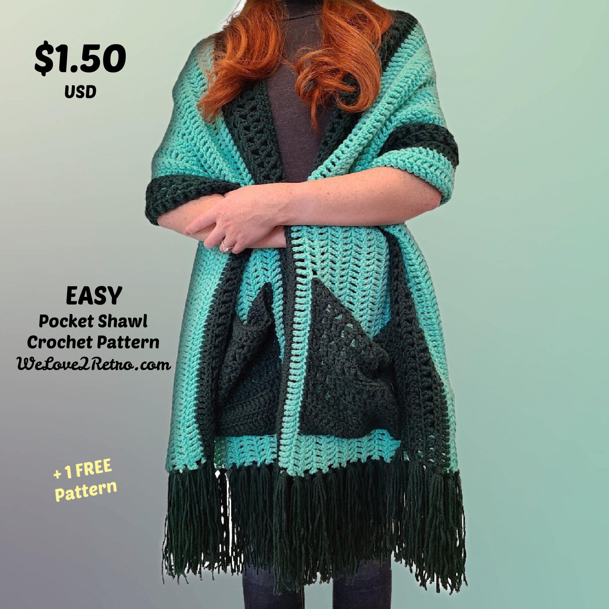 Free Crochet Scarf Wrap With Pockets Pocket Scarf Shawl Free