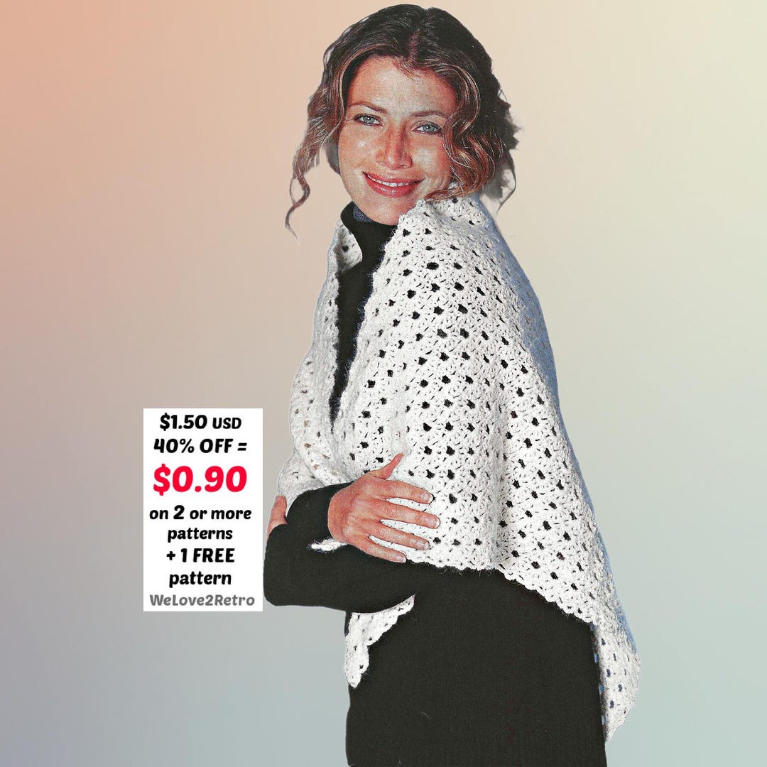 RETIREMENT-SALE*** Crochet Lace Shawl Pattern PDF – Easy Triangle Wrap ...