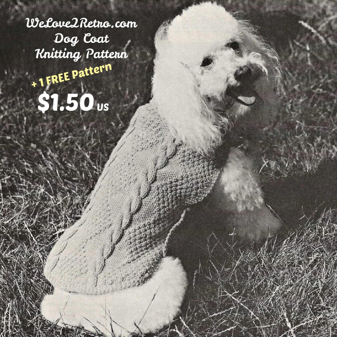 252 Easy Dog Sweater Knitting Pattern, Dog Sweater Knitting Pattern PDF ...