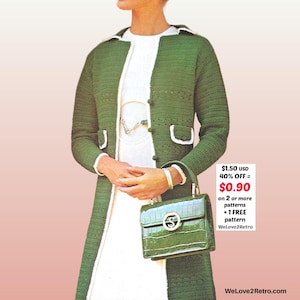 Crochet coat Pattern PDF – Long Jacket, Women's Fall Coat, Coatigan Design