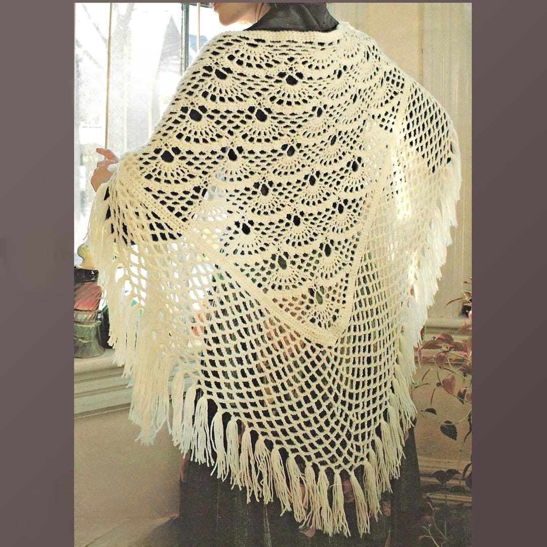 Lacy Shawl Crochet Pattern - Easy Lace Wrap Triangle Shawl Lightweight ...