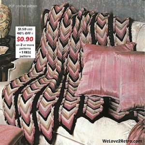 RETIREMENT-SALE***  Mile-a-Minute Crochet Blanket Pattern – Easy Vintage Afghan, Quick Panel Throw pdf