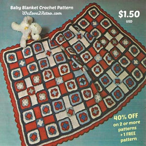 Baby Blanket Crochet Pattern PDF: Vintage Afghan Design