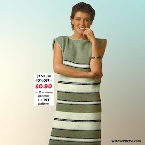 RETIREMENT-SALE*** Knit Dress & Tunic Pattern PDF – Vintage Sweater Dress • Layered Wardrobe Design