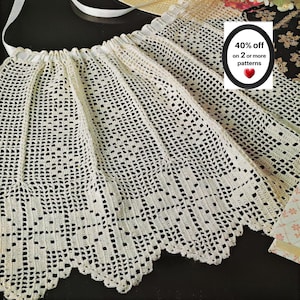 RETIREMENT-SALE*  Crochet Apron Pattern PDF - Vintage Lace Kitchen Decor Retro