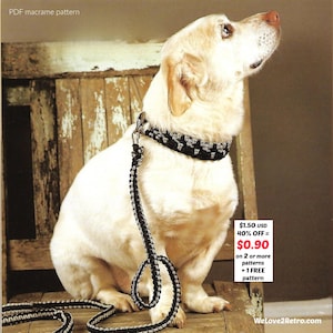 RETIREMENT-SALE***  Macrame Dog Leash & Collar Pattern PDF – Easy Boho Pet Set Leash