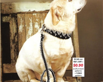RETIREMENT-SALE***  Macrame Dog Leash & Collar Pattern PDF – Easy Boho Pet Set Leash