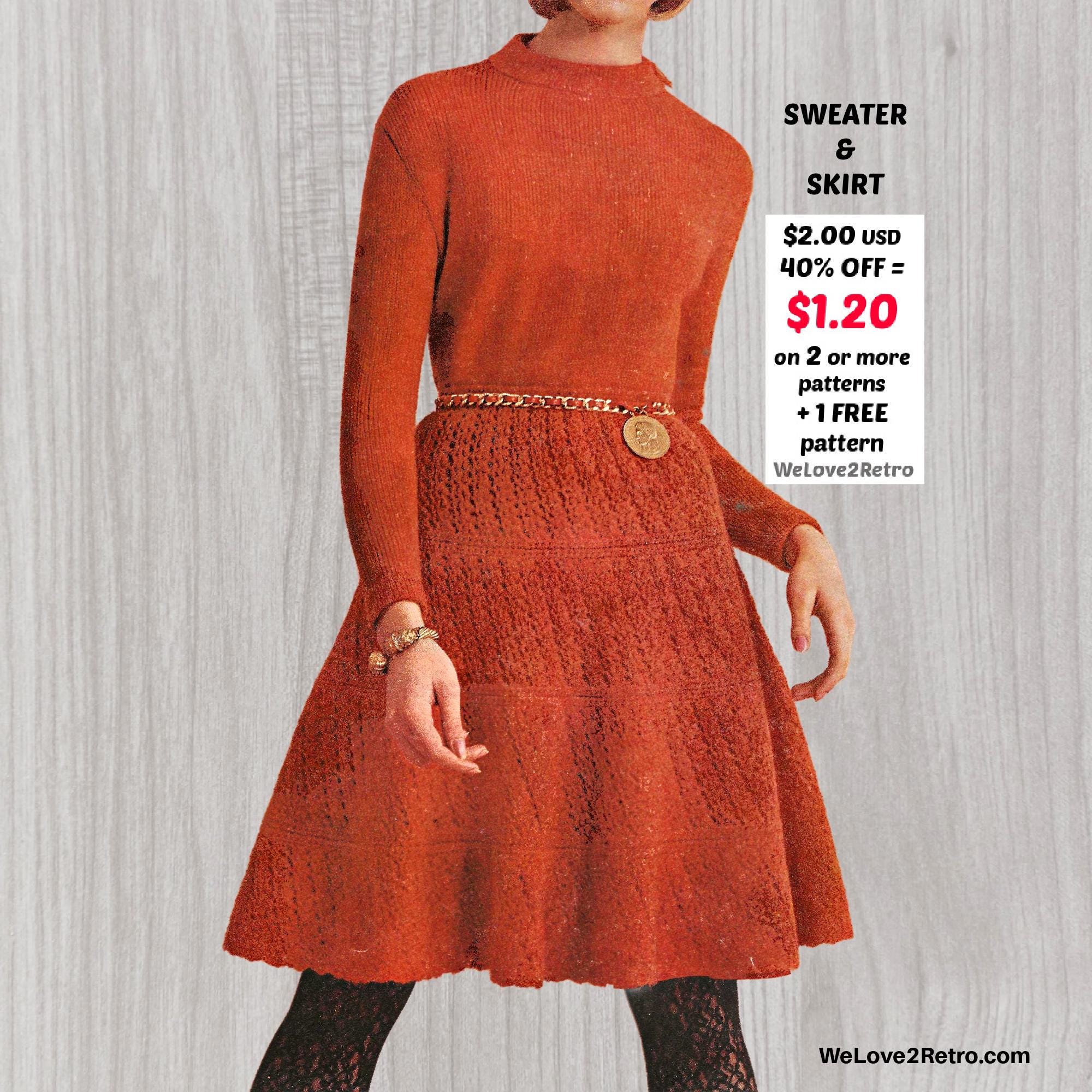 Two Piece Knit Dress - Etsy