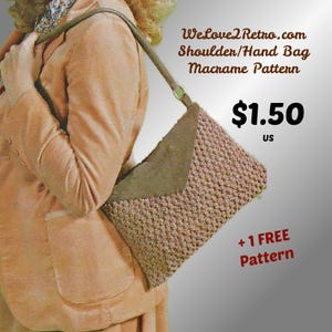 297 Handbag Macrame Pattern …+1 FREE MACRAME PATTERN, bag macrame patterns, macrame purses, macrame handbags, macrame designs