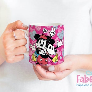 PNG Mug Design Template Mickey, Mug Sublimation Template, Mickey Sublimate Template, Digital file Mickey, San Valentin Mug template