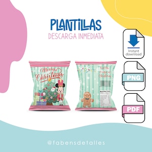 Chipbag Christmas Edition / Digital File / Instant download / PDF/PNG file / Printable