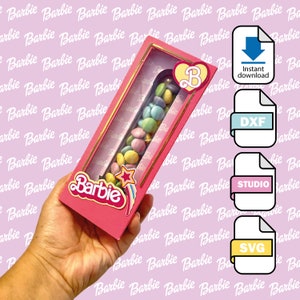 Pudełko z cukierkami/pudełko Barbieland/szablon do cięcia/plik cyfrowy/pudełko Barbie
