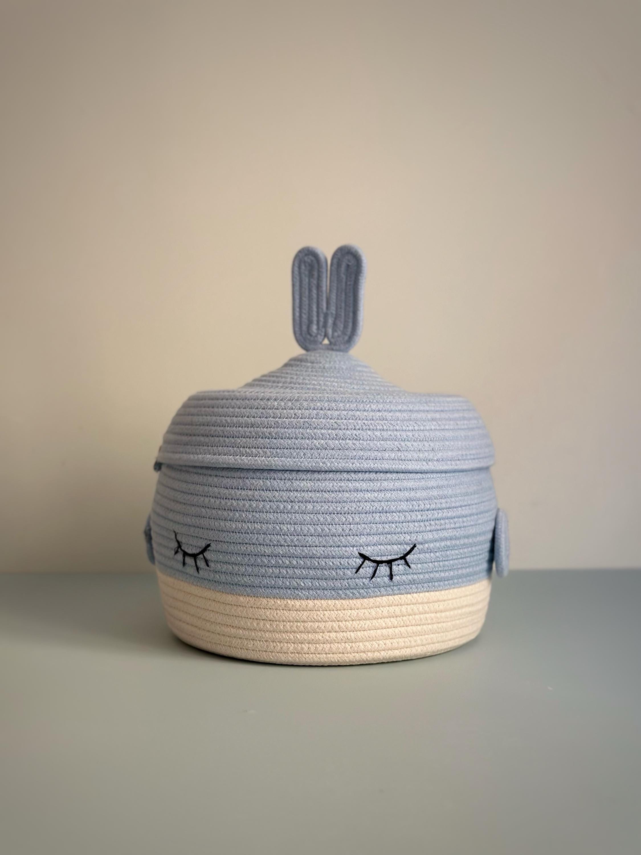 Handmade Whale Basket, Toy Basket, Handmade Cotton Rope Memory Basket for Fun Kids and Baby Rooms