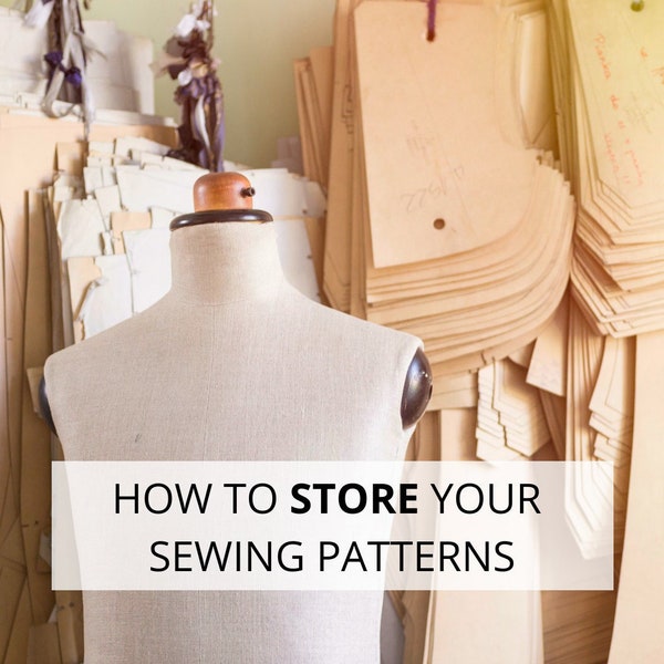 How to Store Your Sewing Patterns- 4-Page Visual Guide for Pattern Makers and Fashion Designers, Instant Download, PDF files.